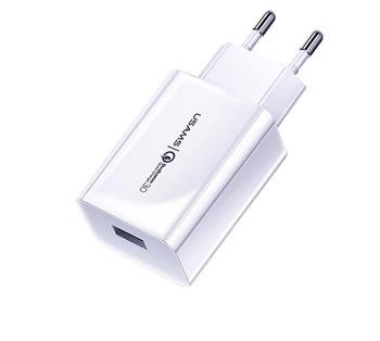 USAMS CC083 Single QC.3 USB Cestovní Nabíječka White - obrázek produktu