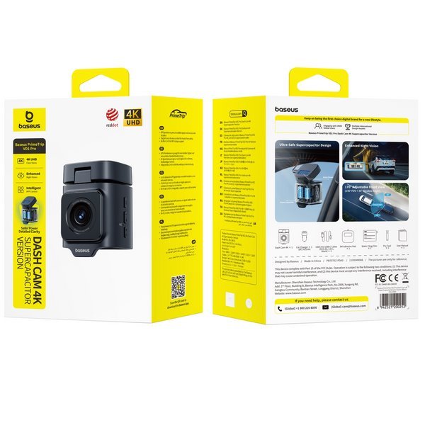 Baseus PrimeTrip VD1 Pro Autokamera 4K Cosmic Black - obrázek č. 2