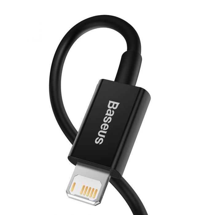 Baseus CALYS-A01 Superior Fast Charging Datový Kabel USB to Lightning 2.4A 1m Black - obrázek č. 1