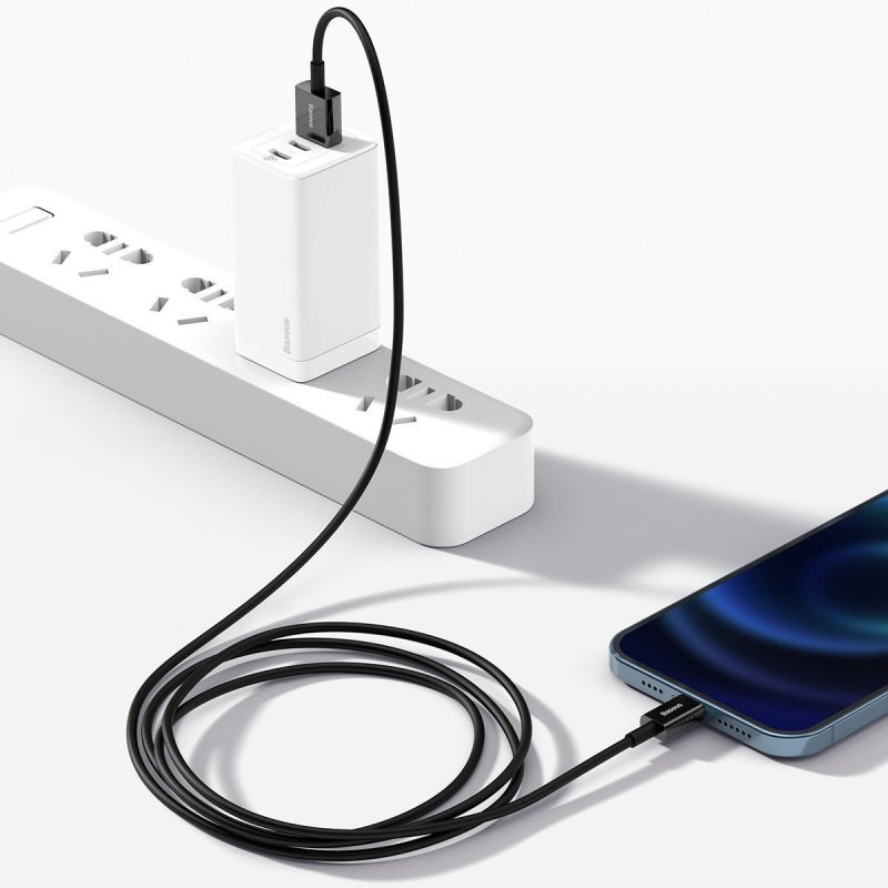 Baseus CALYS-A01 Superior Fast Charging Datový Kabel USB to Lightning 2.4A 1m Black - obrázek č. 3
