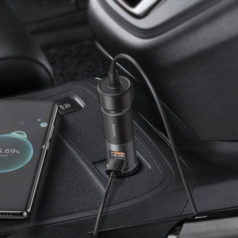 Baseus CCBT-D0G Share Together Car Charger with Cigarette Lighter Port 2x USB, 120W Grey - obrázek č. 4
