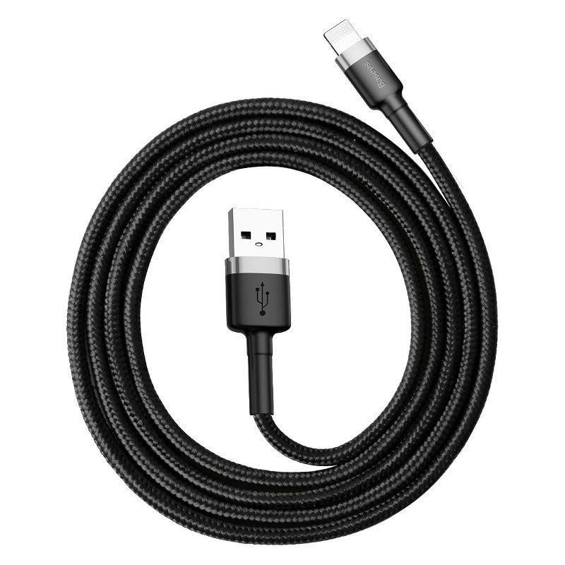Baseus datový kabel Cafule Lightning 1m 2,4A šedo-černý - obrázek produktu