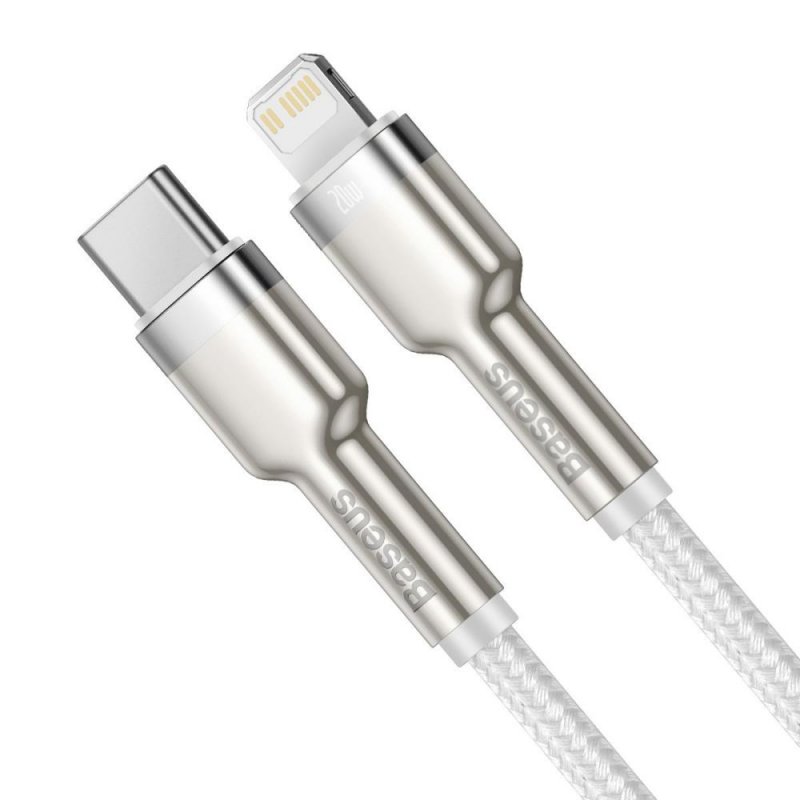 Baseus Datový kabel Cafule USB-C/ Lightning PD 20W 1m bílý - obrázek produktu