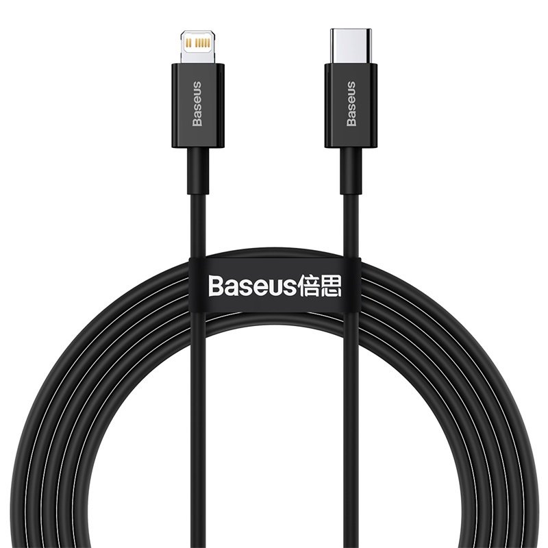 Baseus Datový kabel Superior Series USB-C/ Lightning 20W 2m černý - obrázek produktu