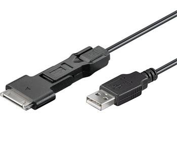 PremiumCord USB 2.0 propojovací kabel 3v1 s konektorem USB mini/ micro/ Apple 1m - obrázek produktu