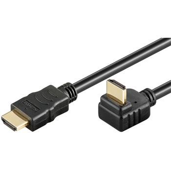PremiumCord Kabel HDMI+Ethernet, zlac., 270°, 3m - obrázek produktu