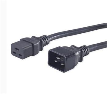 PremiumCord Kabel síťový prodlužovací 230V 16A 3m, konektory IEC 320 C19 - IEC 320 C20 - obrázek produktu