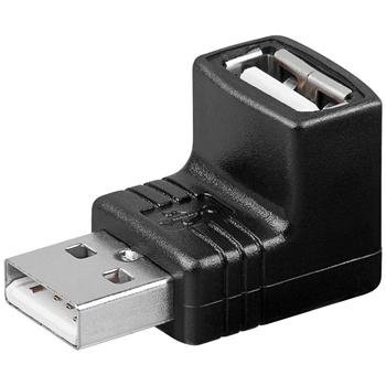 PremiumCord USB redukce A-A, Male/ Female 90° - obrázek produktu