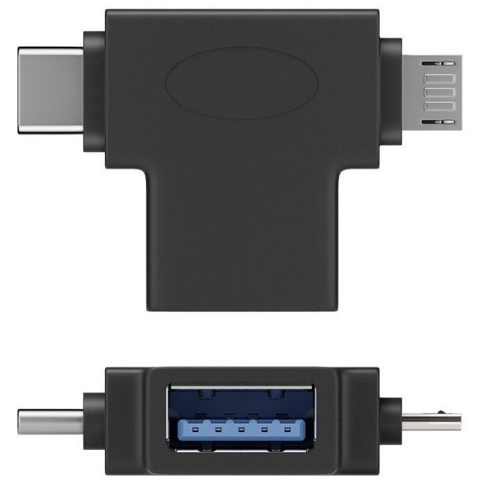 PremiumCord Adaptér USB-A na USB-C + micro USB-B - obrázek produktu