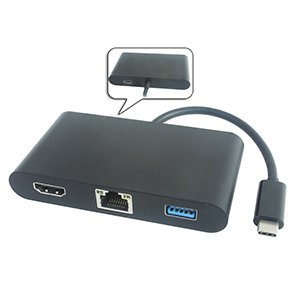 PremiumCord Převodník USB3.1 na HDMI + Audio + USB3.0 + RJ45 + PD charge - obrázek produktu