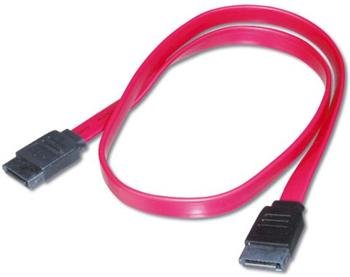 PremiumCord 0,5m datový kabel SATA 1.5/ 3.0 GBit/ s červený - obrázek produktu