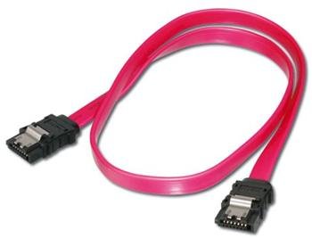 PremiumCord 0.5m kabel SATA 1.5/ 3.0 GBit/ s s kovovou zapadkou - obrázek produktu