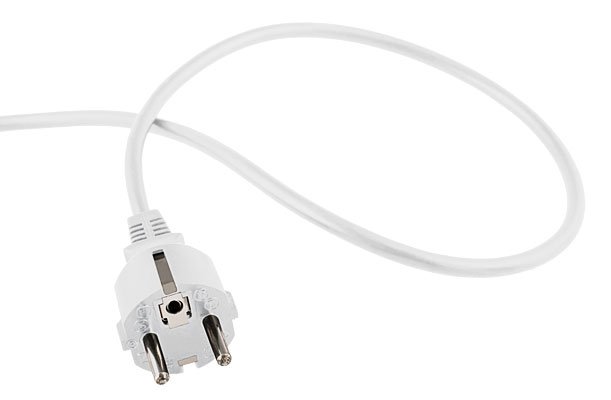 PremiumCord Flexo kabel síťový třížilový 230V s rovnou vidlicí 2m bílá - obrázek produktu