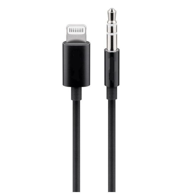 PremiumCord Apple Lightning audio redukční kabel na 3.5 mm stereo jack, 1 m, černý - obrázek produktu