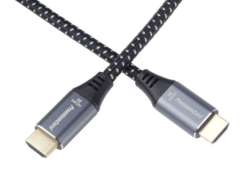PremiumCord ULTRA HDMI 2.1 High Speed + Ethernet kabel 8K@60Hz,zlacené 0,5m - obrázek č. 6