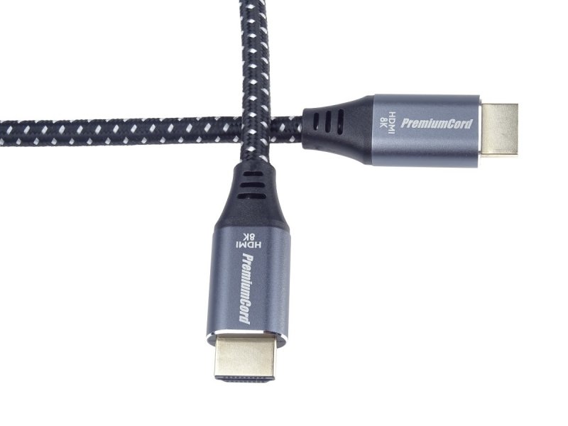 PremiumCord ULTRA HDMI 2.1 High Speed + Ethernet kabel 8K@60Hz,zlacené 0,5m - obrázek č. 5
