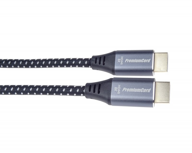 PremiumCord ULTRA HDMI 2.1 High Speed + Ethernet kabel 8K@60Hz,zlacené 0,5m - obrázek č. 4