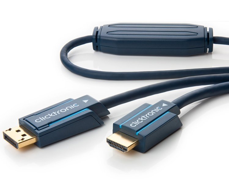 ClickTronic HQ OFC kabel DisplayPort - HDMI typ A, zlacené kon., 3D, M/ M, 20m - obrázek produktu