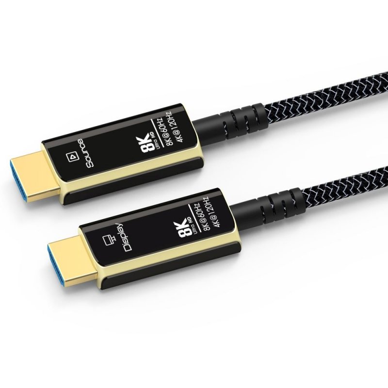 PremiumCord Ultra High Speed HDMI 2.1 optický fiber kabel 8K@60Hz,zlacené 5m - obrázek č. 1
