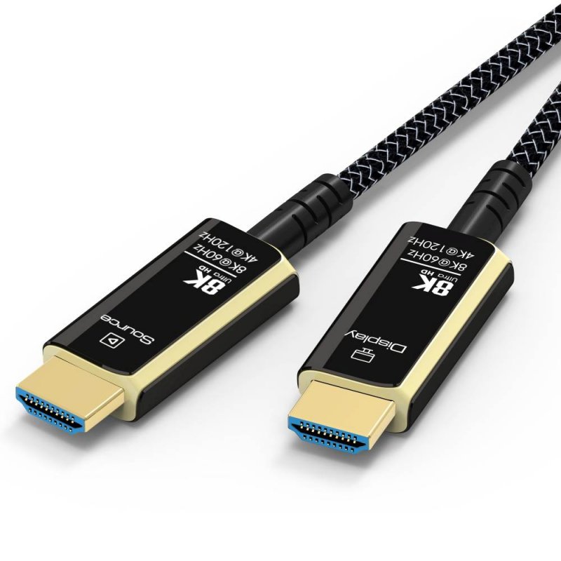 PremiumCord Ultra High Speed HDMI 2.1 optický fiber kabel 8K@60Hz,zlacené 5m - obrázek č. 2