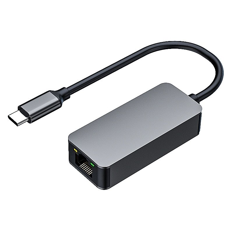 PremiumCord adaptér USB-C -> LAN RJ45 ETHERNET 2,5G/ 1000 MBIT Aluminium - obrázek produktu