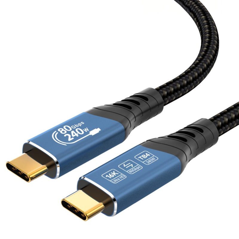 PremiumCord USB4™ Version2.0 80Gbps 16K@60Hz 240W Thunderbolt 3 a 4 kabel 1,2m - obrázek č. 6