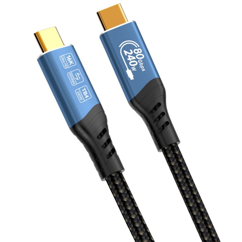 PremiumCord USB4™ Version2.0 80Gbps 16K@60Hz 240W Thunderbolt 3 a 4 kabel 1,2m - obrázek č. 5