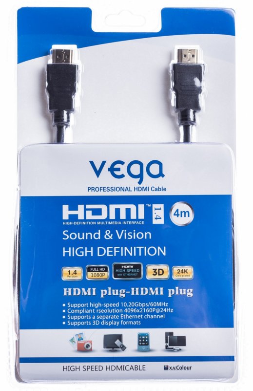 HDMI kabel profesionál 4M - černá barva - obrázek produktu