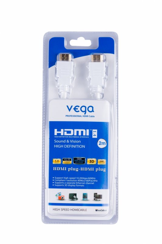 HDMI kabel profesionál 2M - bílá barva - obrázek produktu