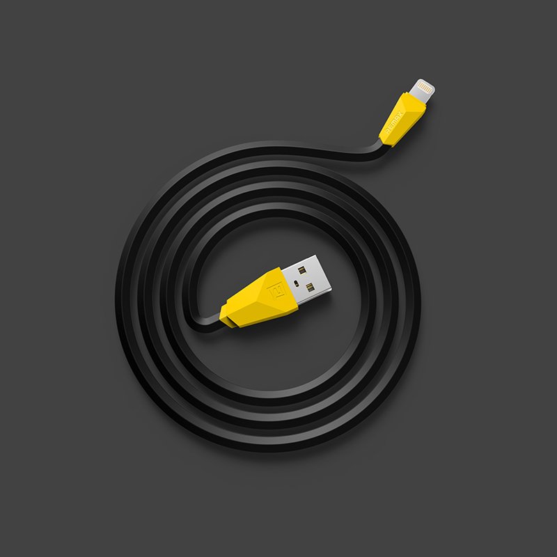 Datový kabel ALIEN, lighting , barva černo-žlutá - obrázek produktu
