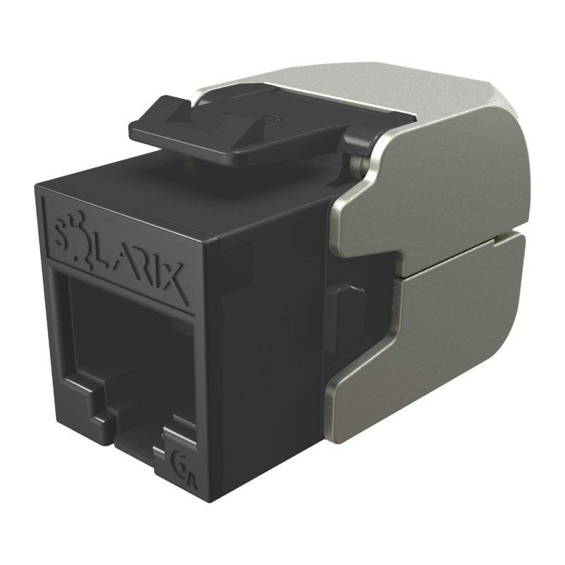 10G keystone Solarix CAT6A UTP RJ45 RAL FIT černý - obrázek č. 1