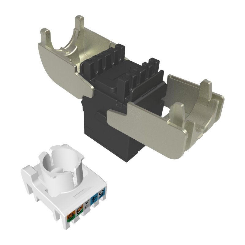10G keystone Solarix CAT6A UTP RJ45 RAL FIT černý - obrázek č. 3