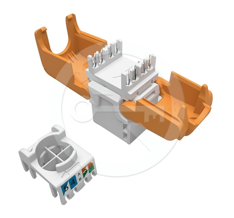 Samořezný keystone Solarix CAT6 UTP SXKJ-6-UTP-WH-SA Component Level a 4PPoE certifikace - obrázek č. 1
