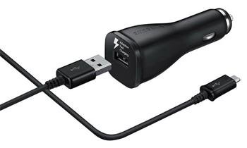 Samsung rychlonabíječka USB do auta EP-LN915UB, kabel micro USB, 2 A, černá - obrázek produktu