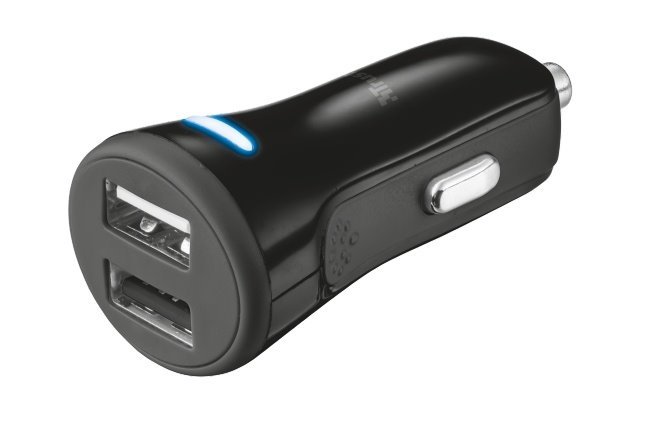 TRUST 20W Car Charger with 2 USB ports - black - obrázek produktu