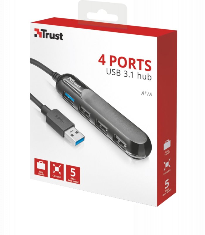 TRUST Aiva Port USB 3.1 hub - obrázek č. 2