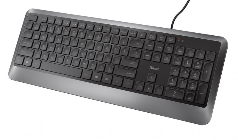 klávesnice TRUST Erou Silent Keyboard, UK - obrázek produktu