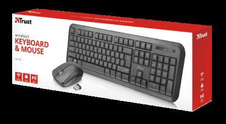 TRUST Nova Wireless Keyboard and mouse CZ / SK - obrázek č. 6