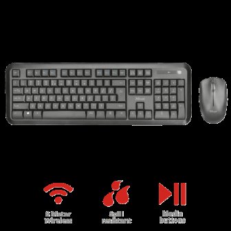 TRUST Nova Wireless Keyboard and mouse CZ / SK - obrázek č. 1