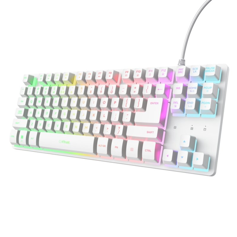 TRUST GXT833 THADO TKL KEYBOARD WHT US - obrázek produktu