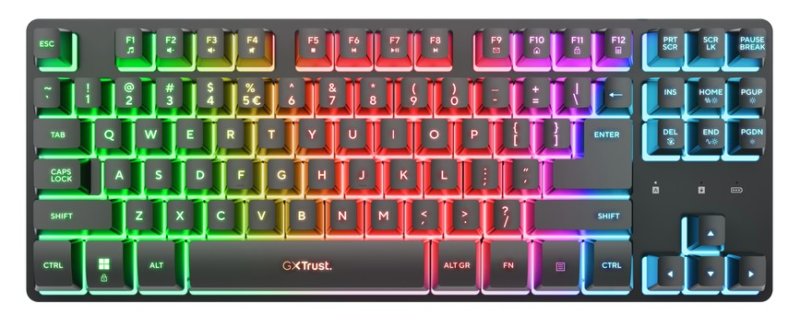 Trust GXT831 Thado TKL / Bezdrátové USB / US / Černá - obrázek č. 1