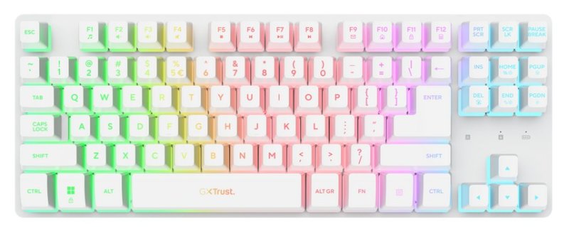 Trust GXT831 Thado TKL / Bezdrátové USB / US / Bílá - obrázek č. 1
