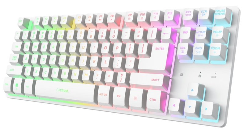 Trust GXT831 Thado TKL / Bezdrátové USB / US / Bílá - obrázek produktu