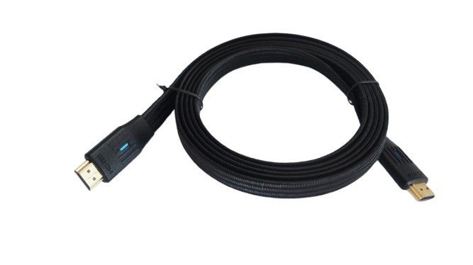 TB HDMI kabel 2v1 flat, černý, 3m - obrázek produktu