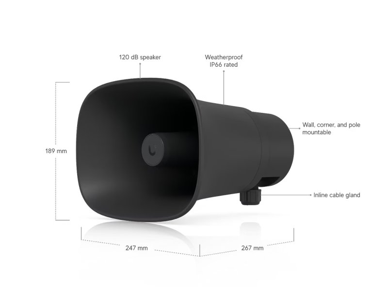 Ubiquiti UP-AI-Horn-Speaker-B - UniFi Protect AI Horn Speaker, černá - obrázek č. 10