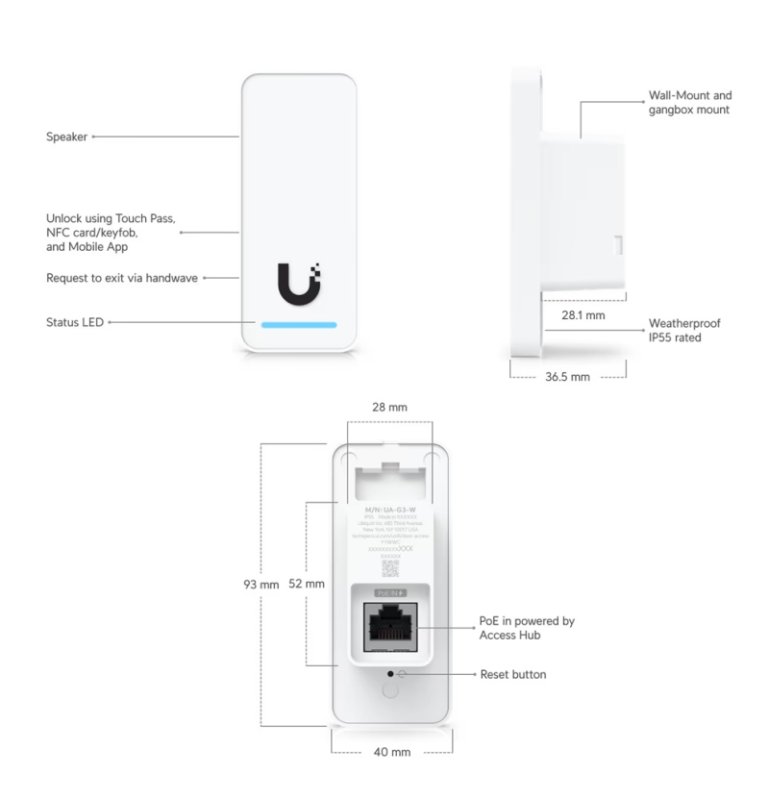 Ubiquiti UA-G3-SK-Elevator - UniFi Access G3 Elevator Start Kit - obrázek č. 7