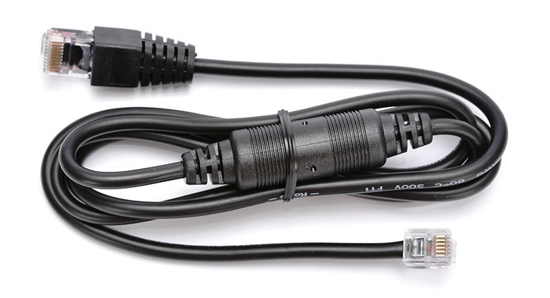 Kabel RJ12 24V pro STARŠÍ pokladní zásuvky C4x0A a tiskárnu, 1,1 m, černý - obrázek produktu