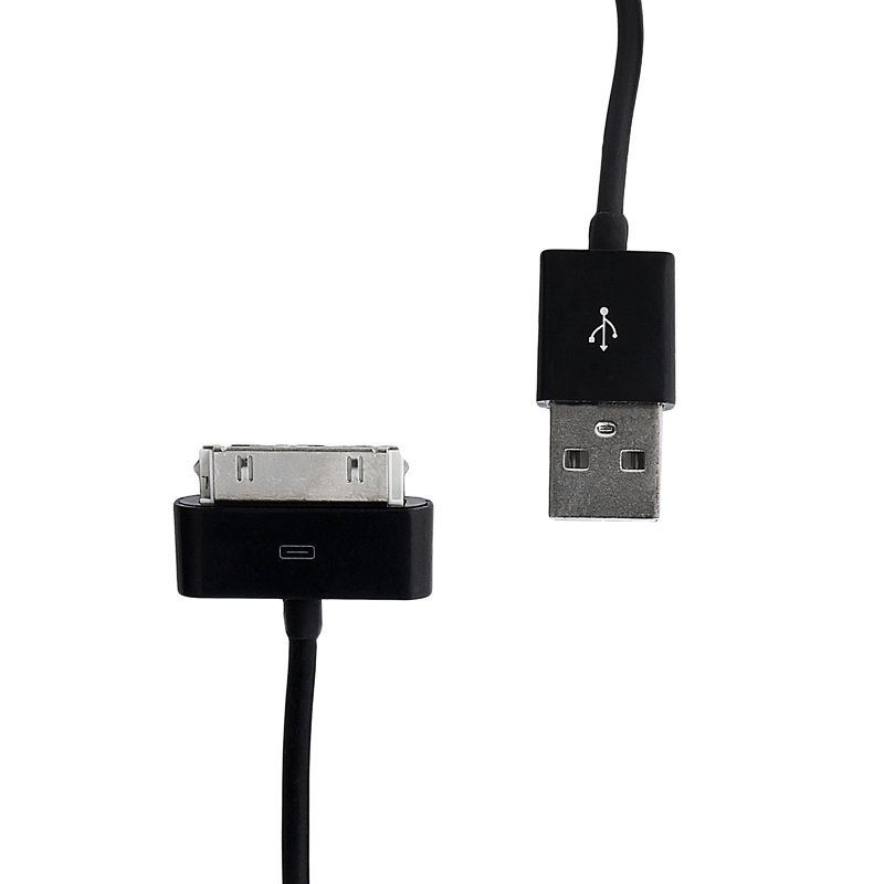 WE Datový kabel iPhone 4 30cm černý - obrázek produktu