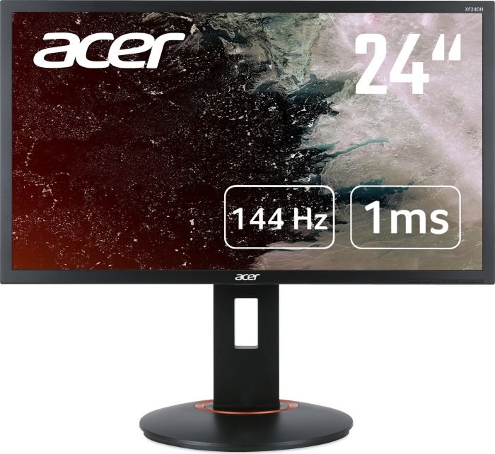 24" Acer XF240QP - TN, FullHD@144Hz, 1ms, 300cd/ m2, 16:9, 2x HDMI, DP, FreeSync, pivot - obrázek produktu