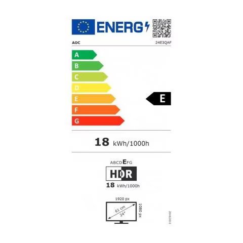 AOC / 24E3QAF / 23,8" / IPS / FHD / 100Hz / 4ms / Black - obrázek č. 7